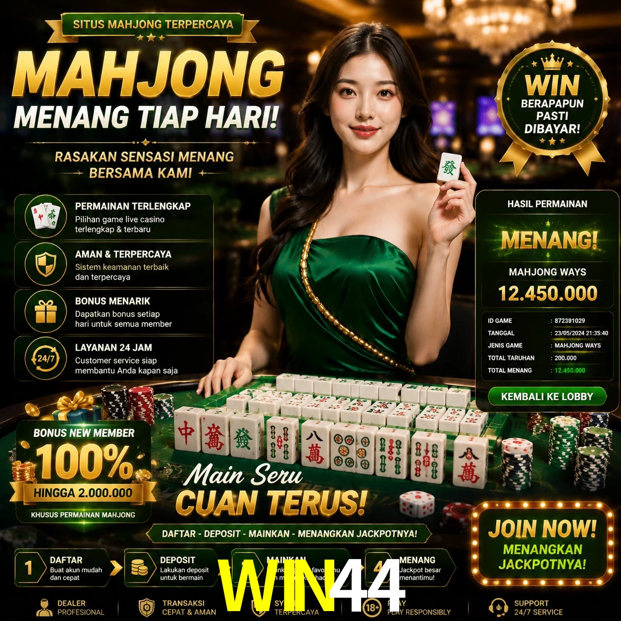Cashback VIP WIN44 - reembolso semanal
