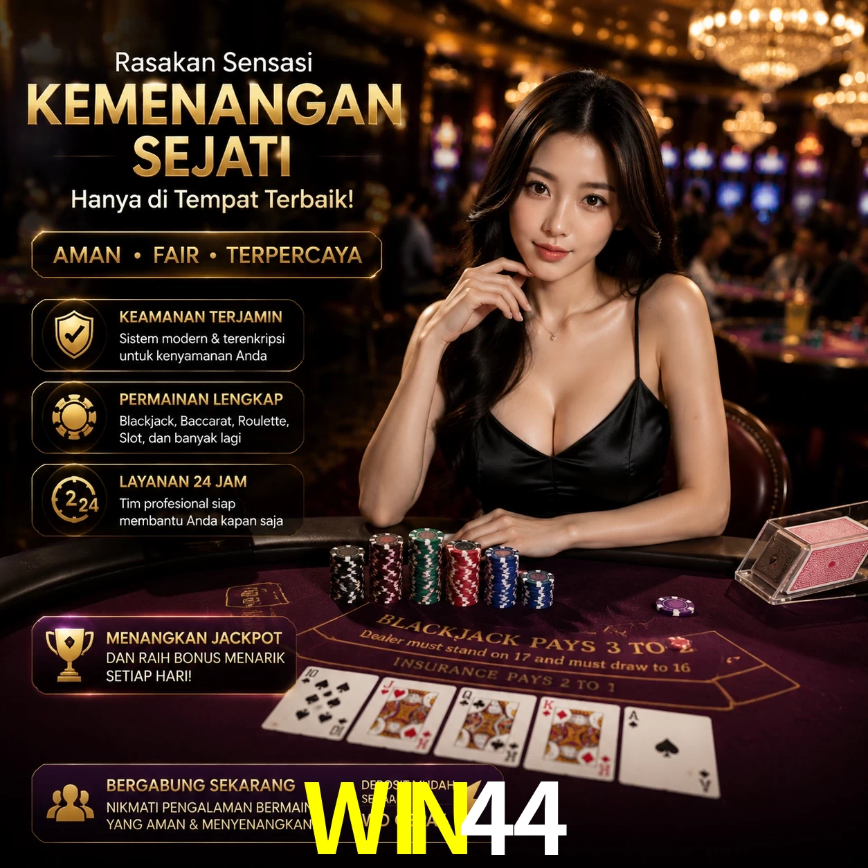 Bônus exclusivos membros VIP WIN44